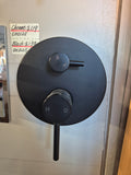 Round Base Black Shower Mixer