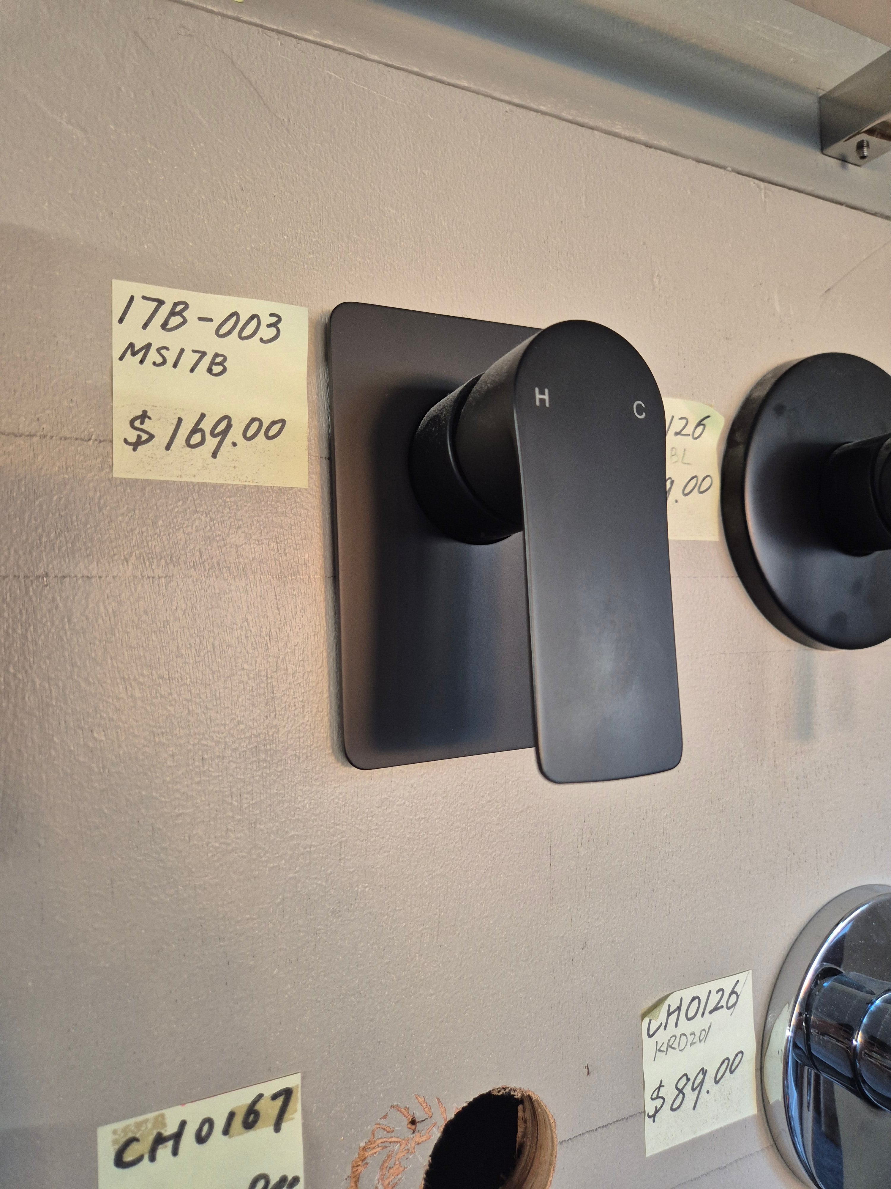 Matte Black Rounded Edge Shower Mixer