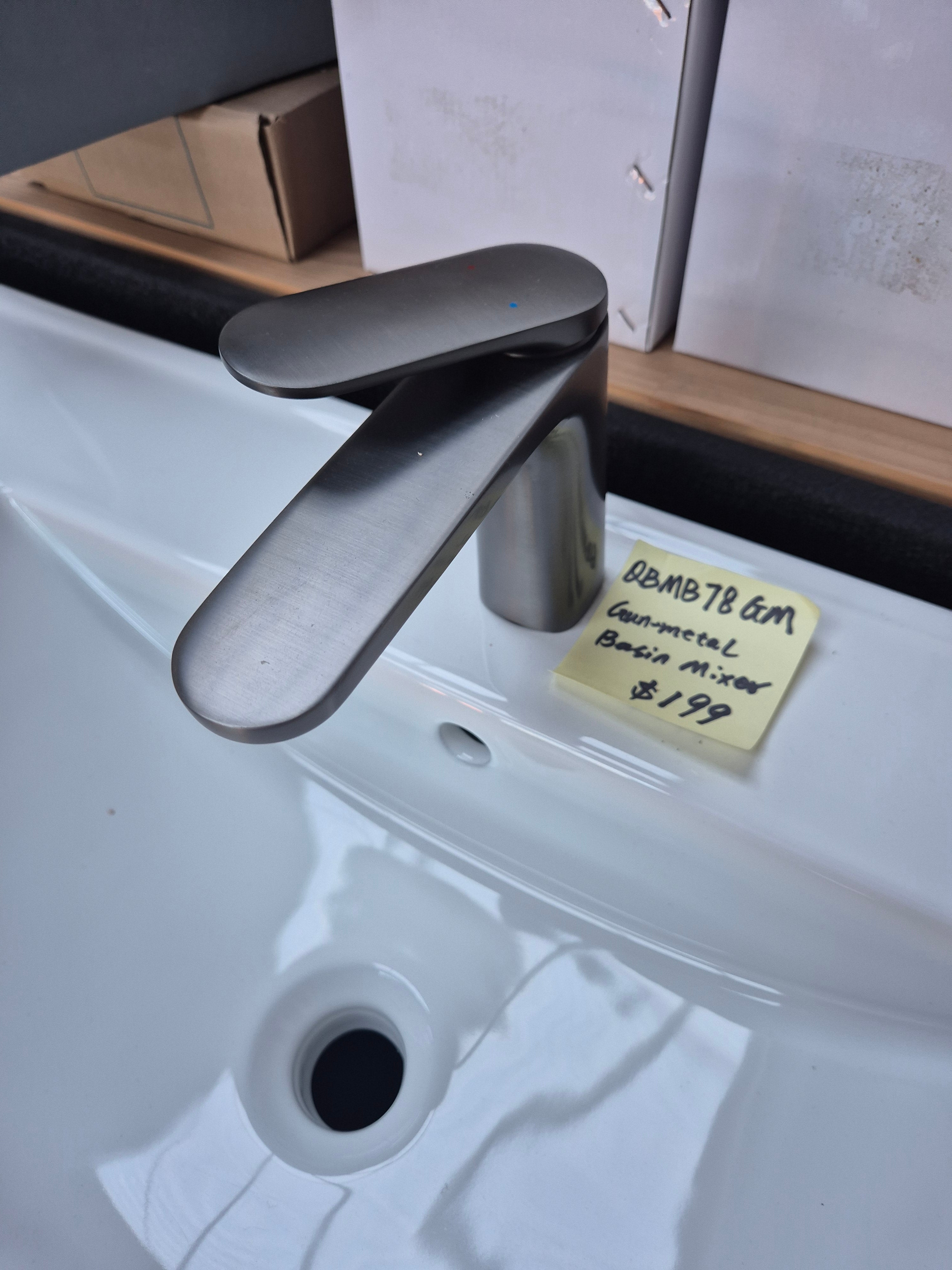 Minimalist Gunmetal Basin Mixer