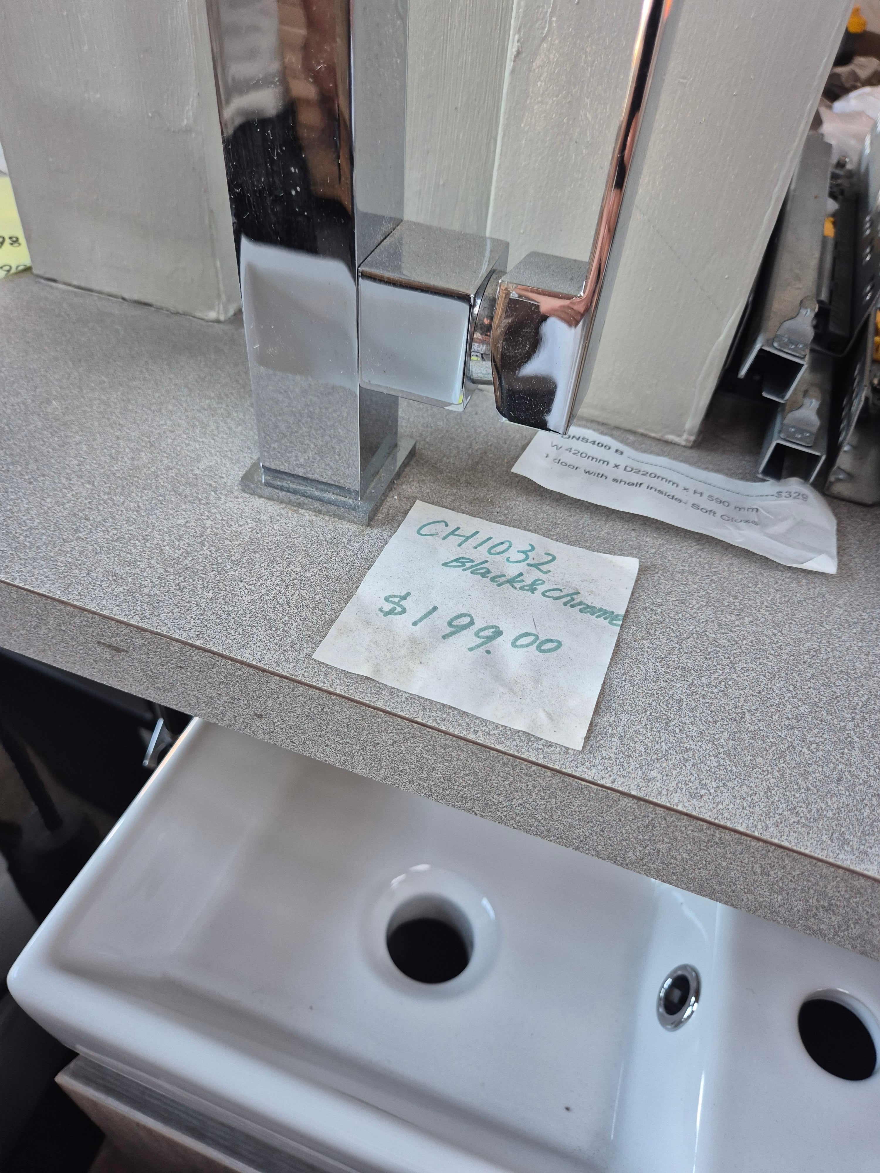 Black and Chrome Detachable Head Basin Mixer